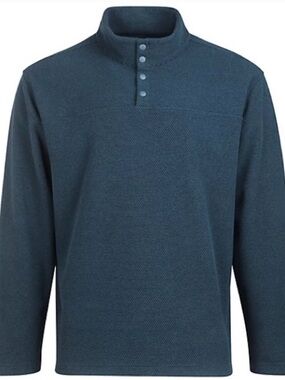 NWT-Men's Blue Mountain Honeycomb 1/4 Snap Fleece (Navy Blue)